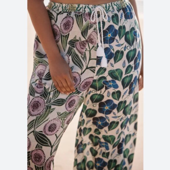 New Harlinah Teoh x Celandine Relaxed Wide-Leg Linen Pants - Picture 4 of 6